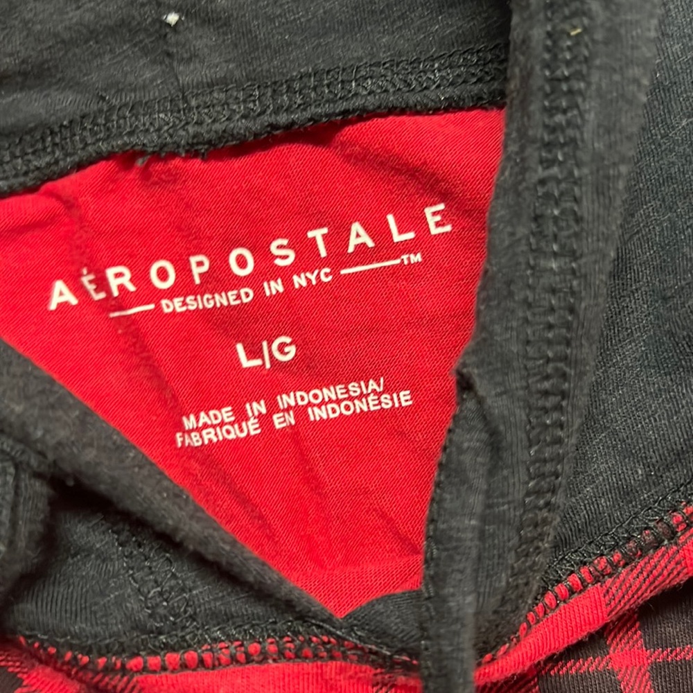 Aeropostal men’s large flannel hoodie